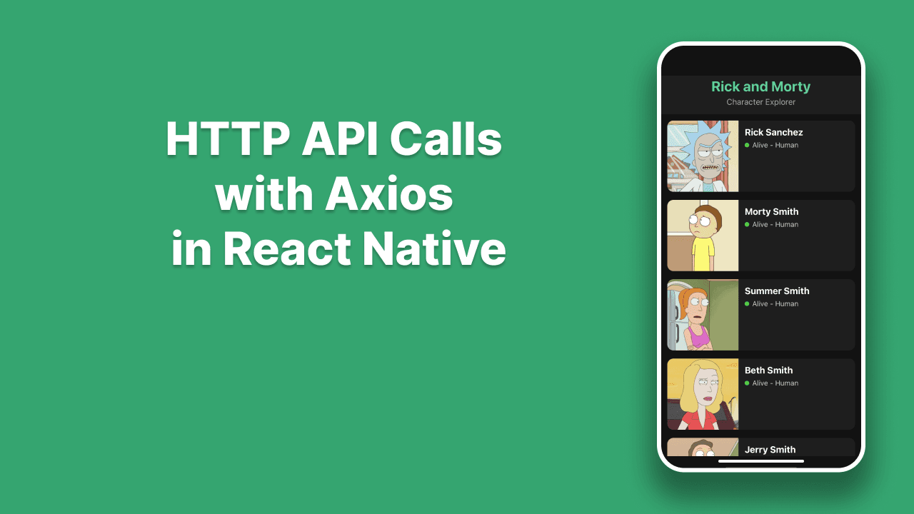 Making HTTP API calls with Axios in React Native