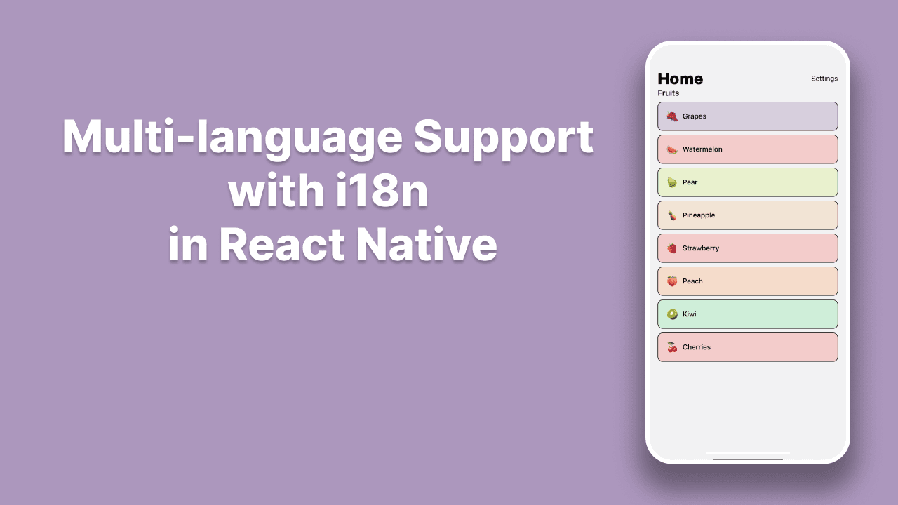 Multi-language Support with i18n in React Native