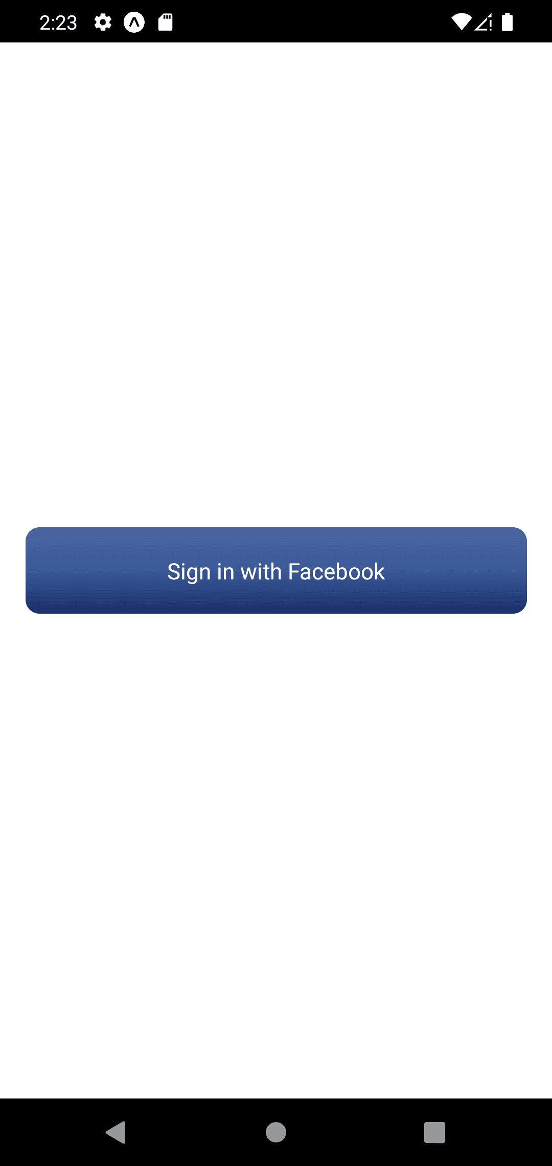 Linear Gradient Facebook Sign in Button