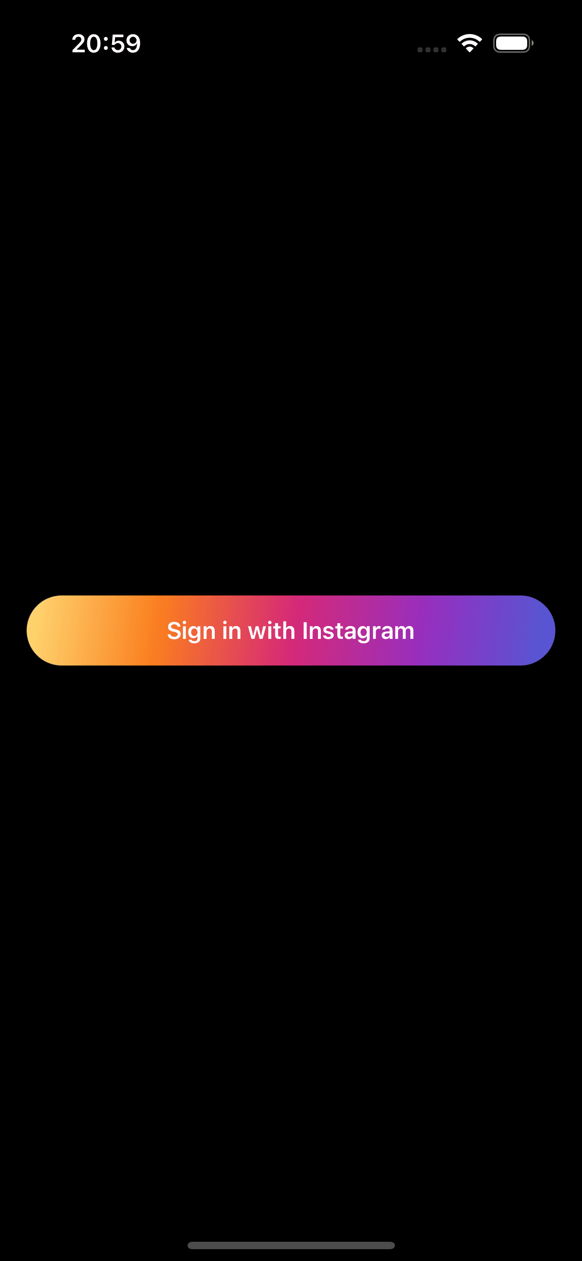 Instagram-style gradient sign-in button implementation