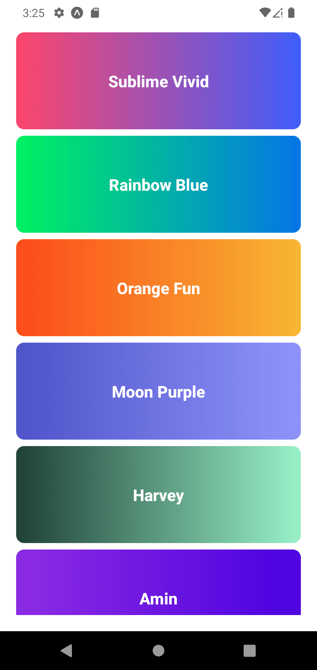 Linear Gradients with beautiful colors