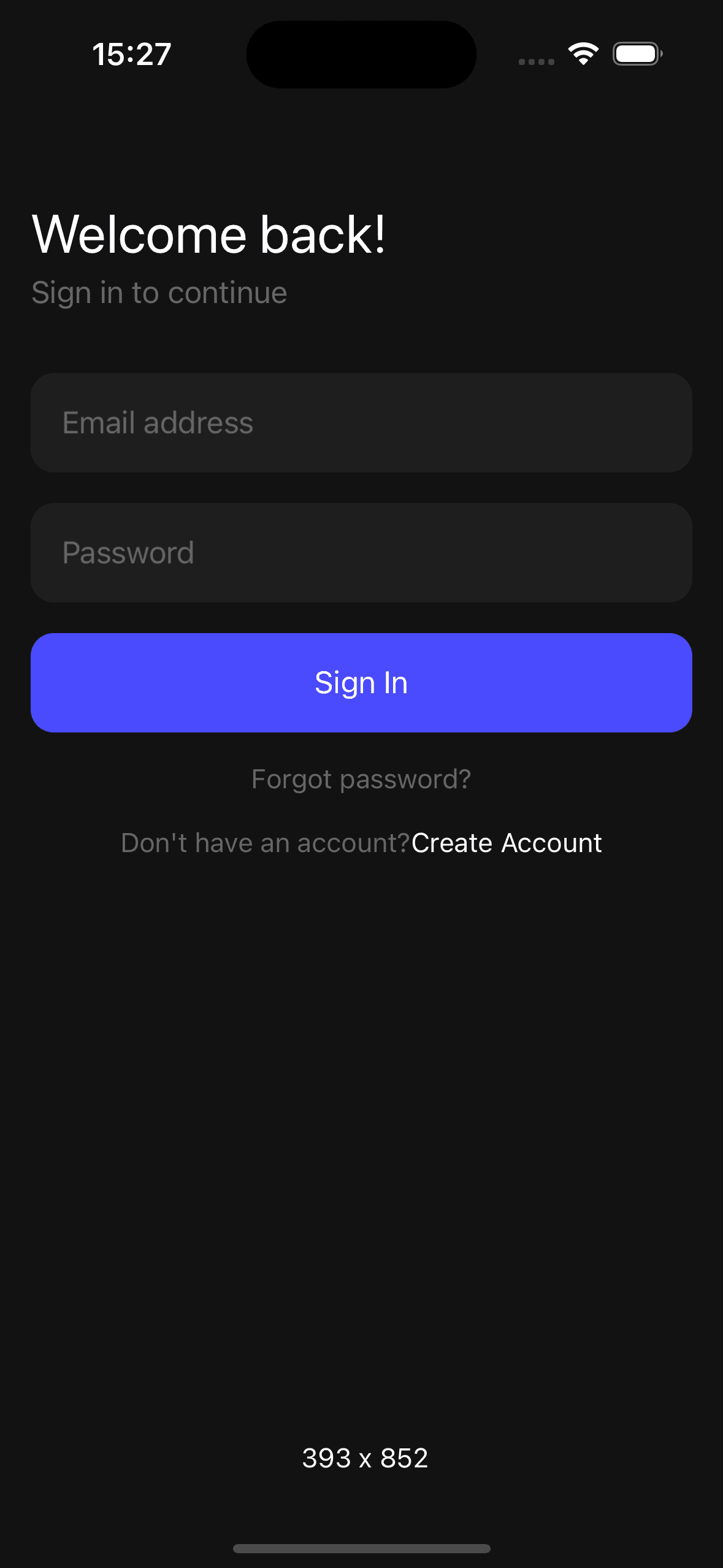 Responsive UI Design In 393x852 Pixels, iPhone 16
