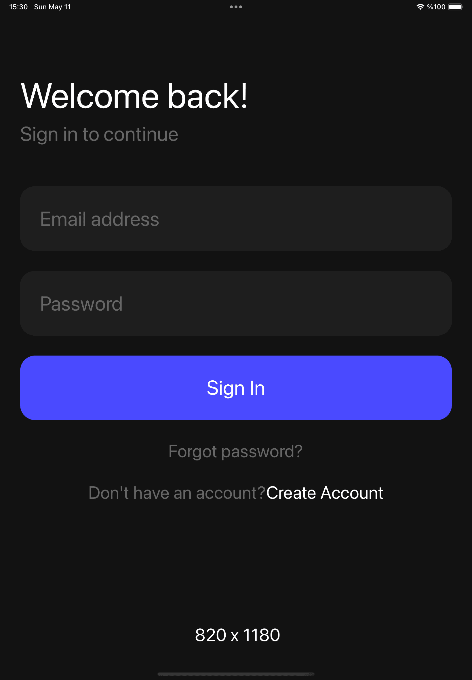 Responsive UI Design In 820x1190 Pixels, iPad 10th Gen